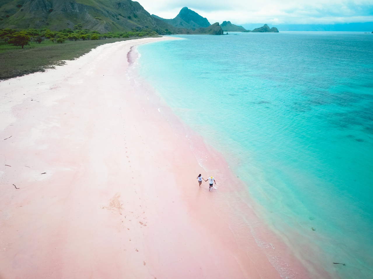 Pink Beach w Indonezji
