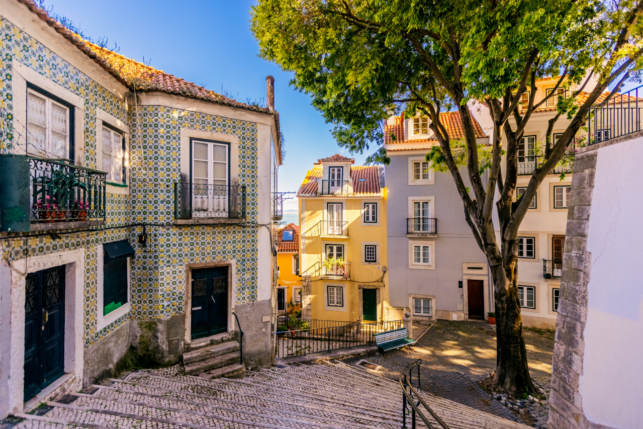 Dzielnica Alfama w Portugalii