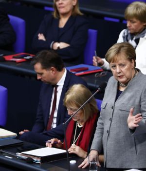 Angela Merkel poświęciła noworoczne orędzie zmianom klimatycznym (Photo by Michele Tantussi/Getty Images)