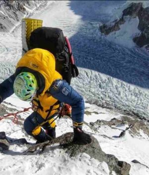 Magdalena Gorzkowska w trakcie ataku na K2 / fot. profil alpinistki na Facebooku