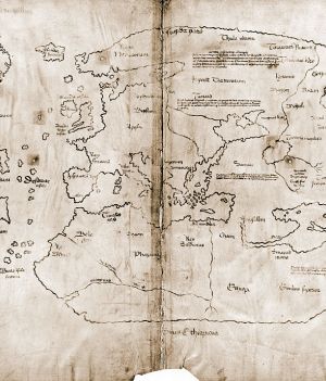 Mapa Winlandii ukazująca obszary odkryte przez wikingów w X i XI w.