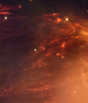 Teleskop Webba zrobił niesamowite zdjęcie ognistej klepsydry. Co przestawia? (fot. NASA, ESA, CSA, and STScI, J. DePasquale (STScI))