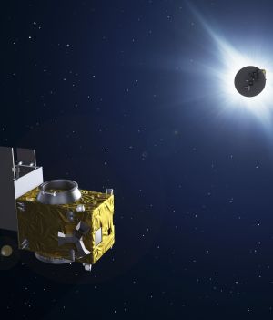 Te satelity mają wywołać zaćmienie Słońca. Będą lecieć w wyjątkowo precyzyjnej formacji (ryc. ESA-P. Carril, 2013)