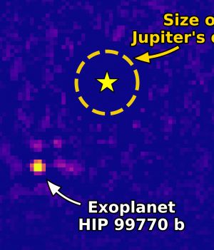 To się zdarza bardzo rzadko. Mamy bezpośredni obraz planety z innego układu gwiezdnego (fot. T. Currie/Subaru Telescope, UTSA)