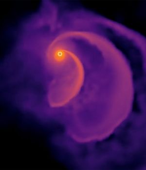Te czarne dziury są niepoprawnymi żarłokami. Pożerają gwiazdy, zostawiając po sobie ogromny bałagan (fot. Fulya Kıroğlu/Northwestern University)
