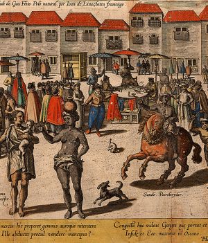 Kolonializm w XIX wieku – jak wyglądała konkurencja o tereny i zasoby? (ryc. Jan Huygen van Linschoten, Wikimedia Commons, CC-Zero)