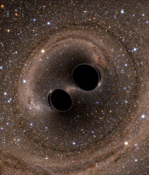 Narodziny czarnej dziury są jak dzwonienie dzwonu? Takie wydarzenie pozostawia ślady, które da się wykryć (ryc. The SXS (Simulating eXtreme Spacetimes) Project)