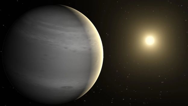 Gazowy olbrzym, który jest dwa razy gęstszy od Ziemi. Jak powstała tak nietypowa planeta? To wciąż zagadka (fot.  NASA/JPL-Caltech)