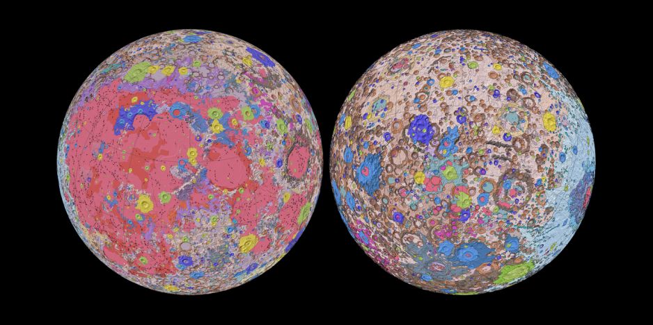 Mapa Księżyca fot. NASA/GSFC/USGS