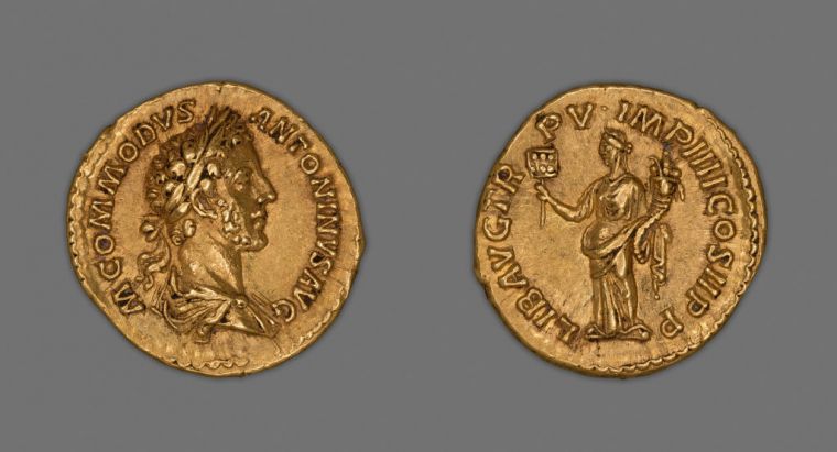 Moneta z podobizną Kommodusa