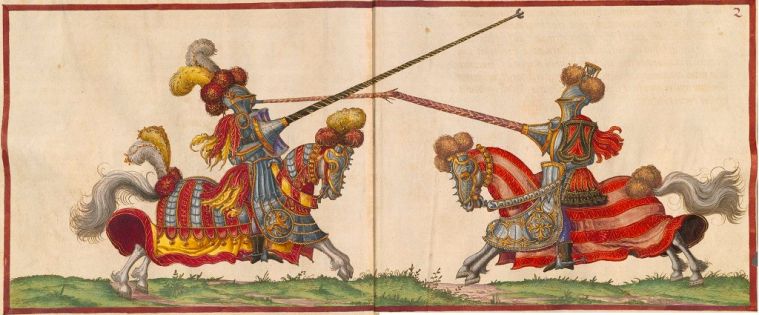 Turniej rycerski, ilustracja ok. 1540 r.