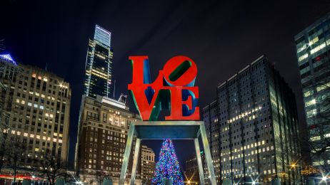 Napis Love w amerykańskiej Filadelfii