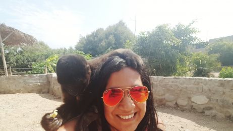 selfie z małpą