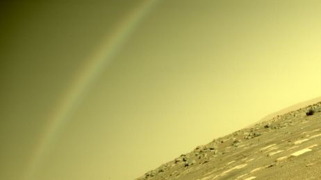 Odblask światła w obiektywie na Marsie