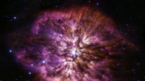 Teleskop Webba zrobił niesamowite zdjęcie gwiazdy tuż przed wybuchem. Wygląda jak płatek śniegu (fot. NASA, ESA, CSA, STScI, Webb ERO Production Team)