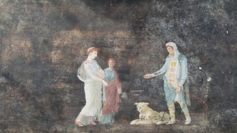 W Pompejach odkopano niezwykły czarny pokój. Zdobią go freski przedstawiające sceny z wojny trojańskiej