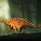Nowy gatunek niewielkiego stegozaura został odkryty w Chinach. Czy tam wyewoluowały te dinozaury? (fot. Banana Art Studio)