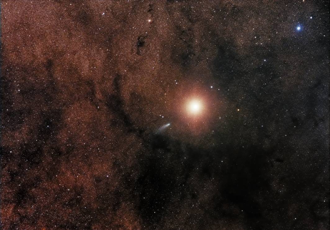 Comet C2013 A1 alongside Mars © Sebastian Voltmer
