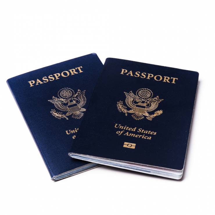 Paszporty w kolorze niebieskim