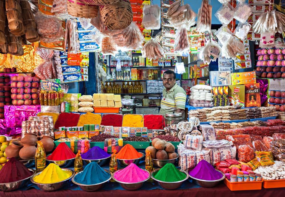 Na bazarze w Indiach