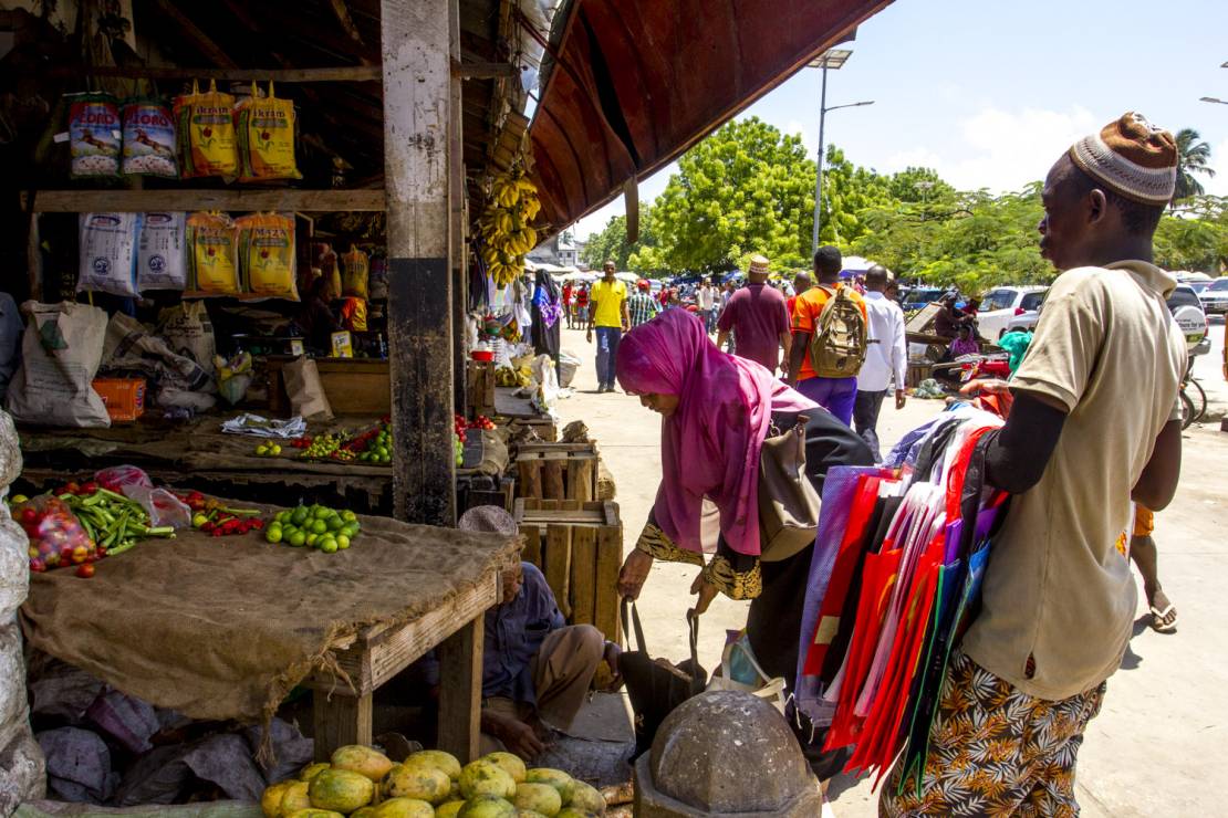 Darajani market w Stone Town.
