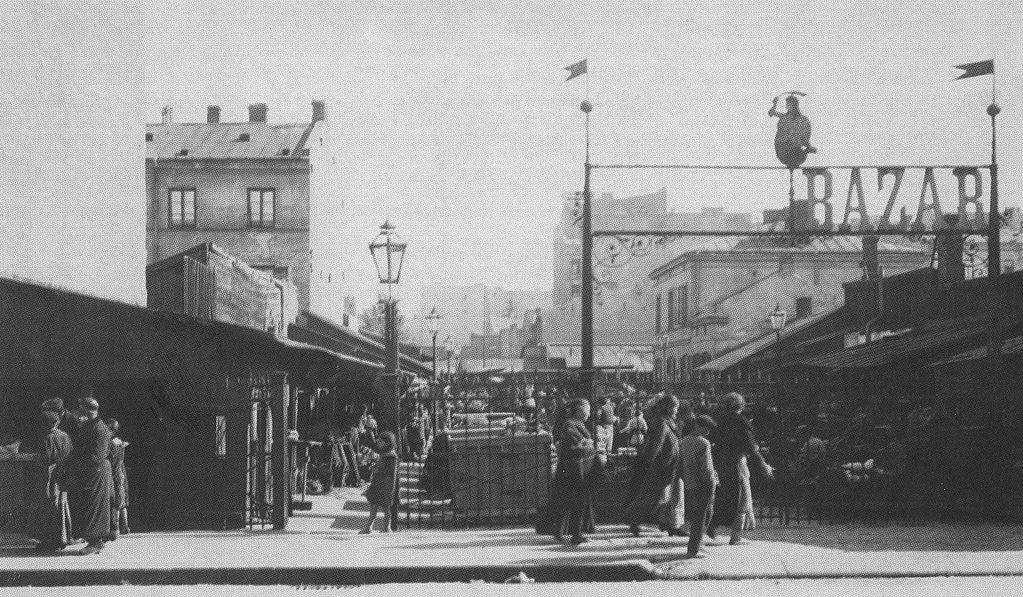 Bazar Różyckiego przed wojną wejście od strony ul. Ząbkowskiej