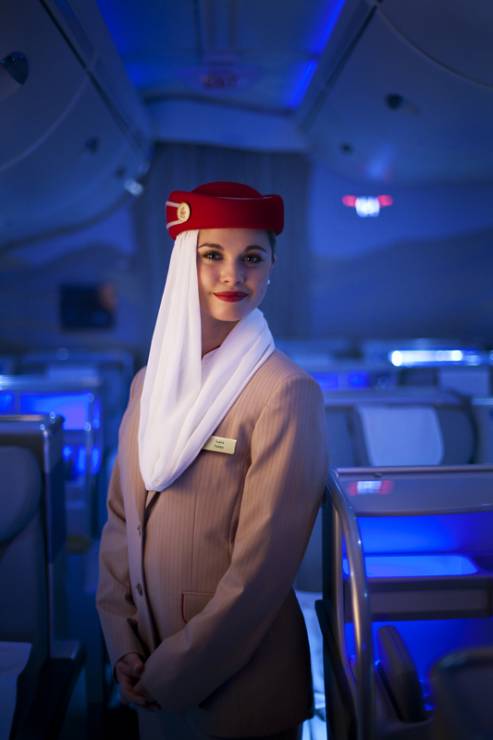 Sekerty urody stewardess Emirates