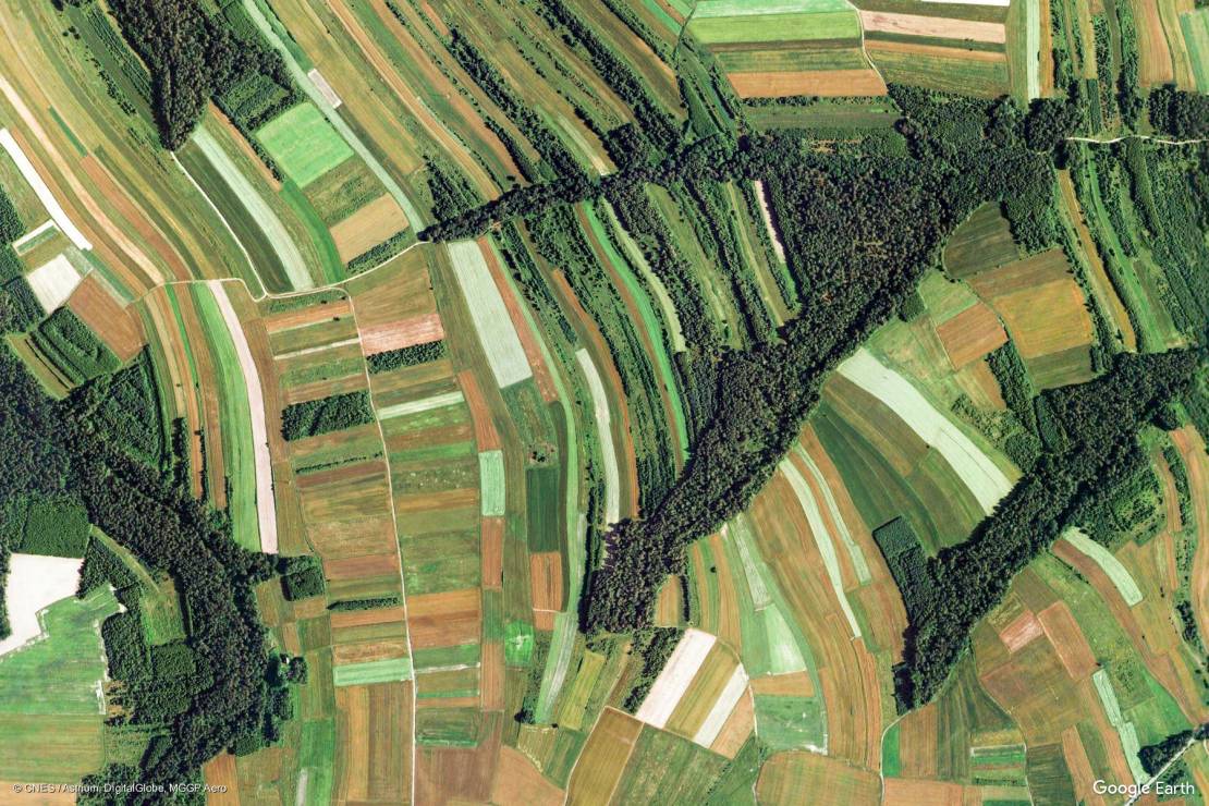 Lipie – widok z Google Earth View
