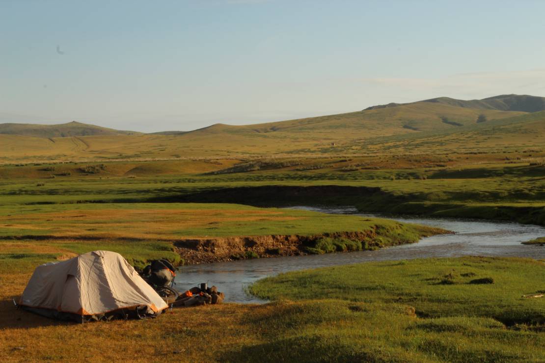 Mongolia, Jeden z bardziej malowniczych kempingów na granicy z Rosją