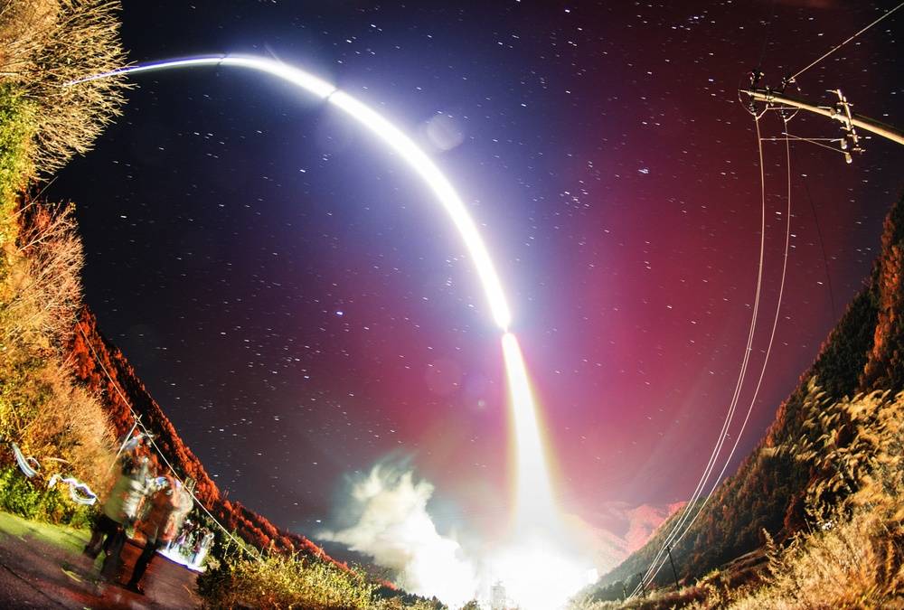Start rakiety w grudniu 2018, który rozpoczął podróż Cheng'e-4 na Księżyc