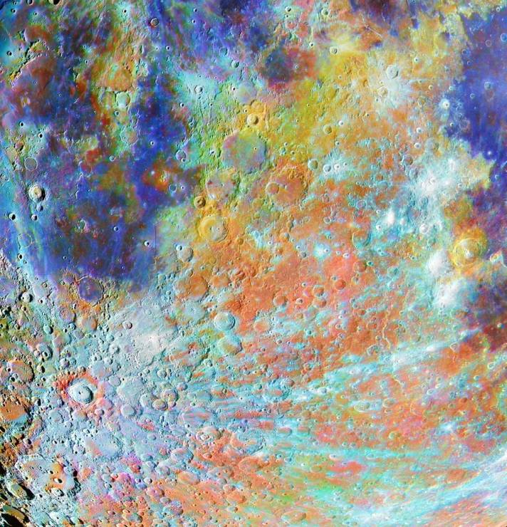 Zwycięzca kategorii Nasz Księżyc: Tycho Crater Region with Colour (krater Tycho w kolorze) / Alain Paillou (Francja)