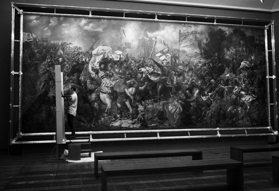 Lekcja z Matejką – o pracy Ireneusza Rolewskiego nad kopią obrazu „Bitwa pod Grunwaldem”