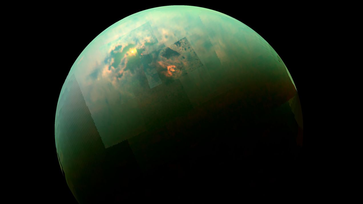 Wizualizacja Tytana złożona ze zdjęć NASA