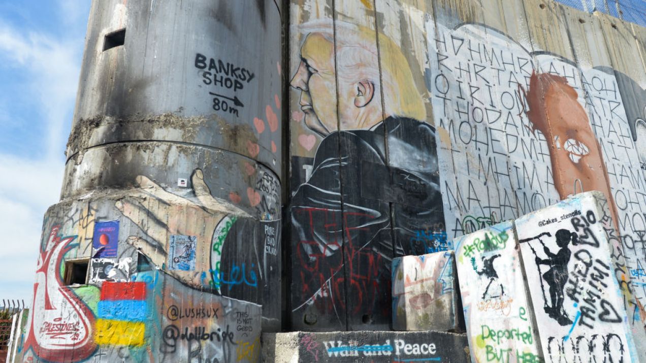 Mural w Betlejem fot. Getty Images