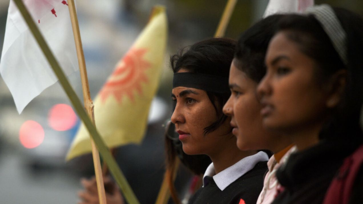 Protest kobiet w Katmandu