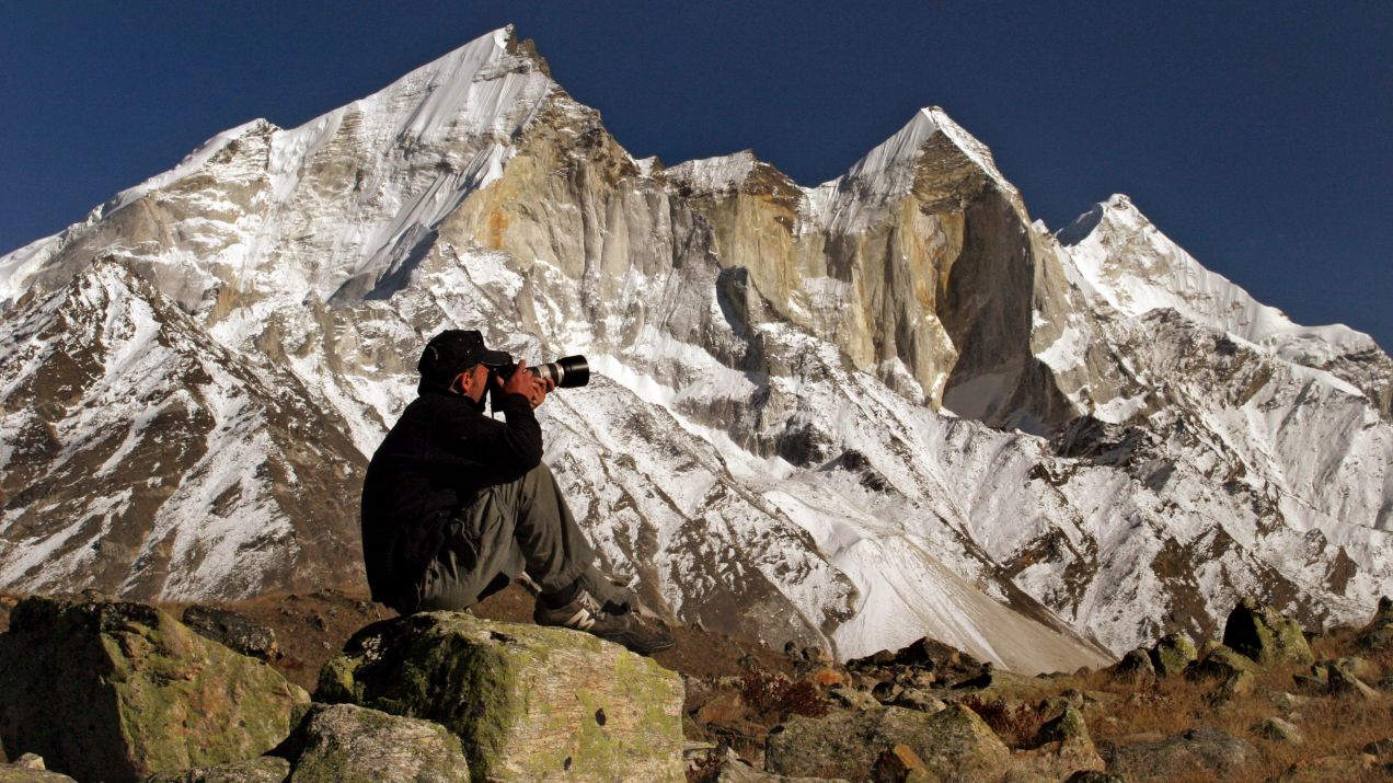 Fotograf w górach