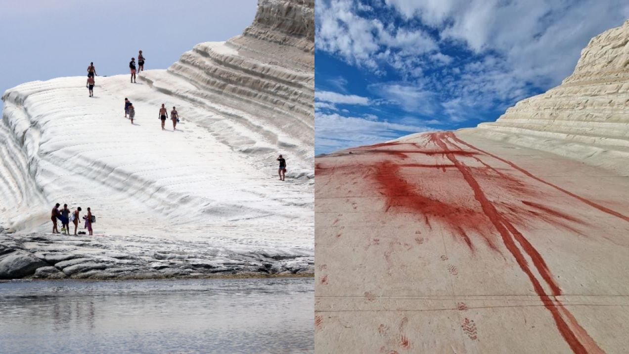 Wandale zniszczyli słynny klif na Sycylii. Miał trafić na listę UNESCO