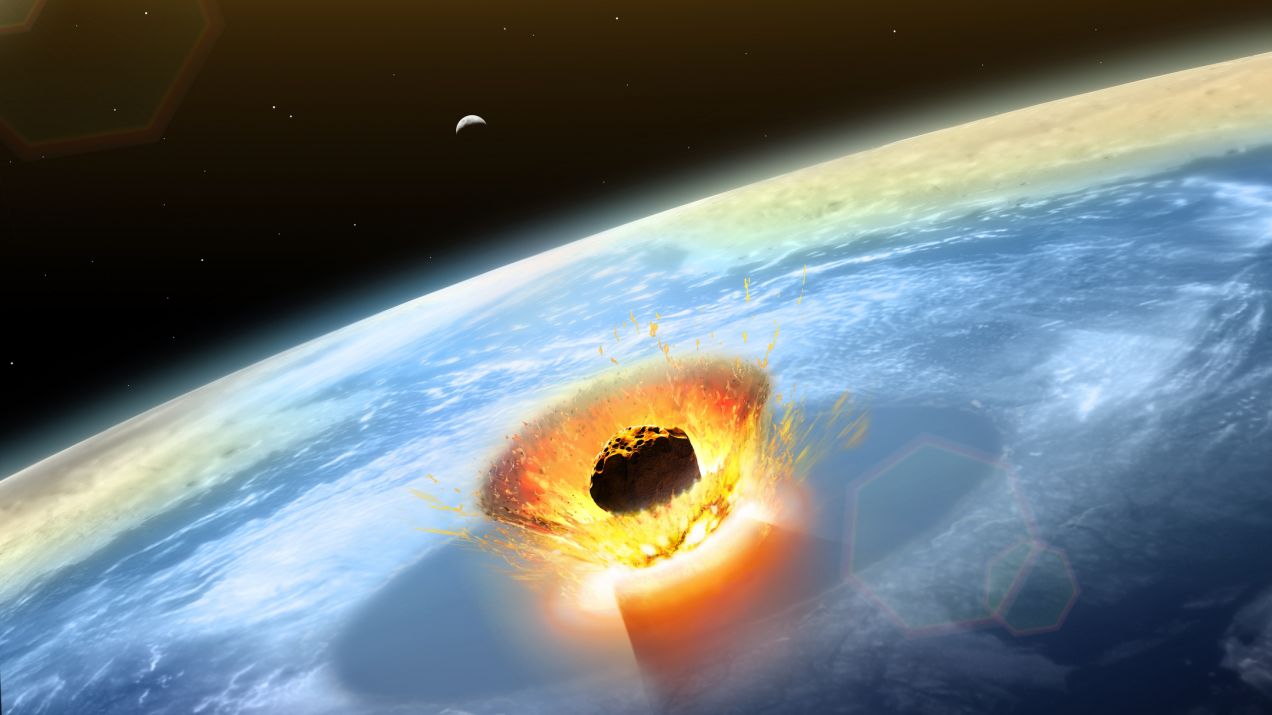 uderzenie asteroidy w Ziemie
