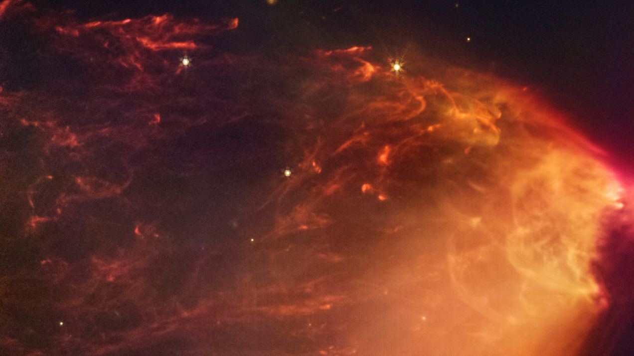 Teleskop Webba zrobił niesamowite zdjęcie ognistej klepsydry. Co przestawia? (fot. NASA, ESA, CSA, and STScI, J. DePasquale (STScI))