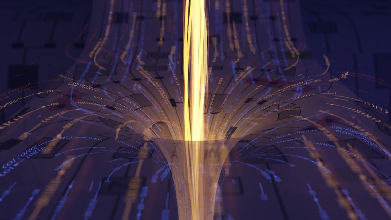 Naukowcy stworzyli miniaturowy tunel czasoprzestrzenny. Na razie tylko w komputerze kwantowym (fot. inqnet/A. Mueller (Caltech))