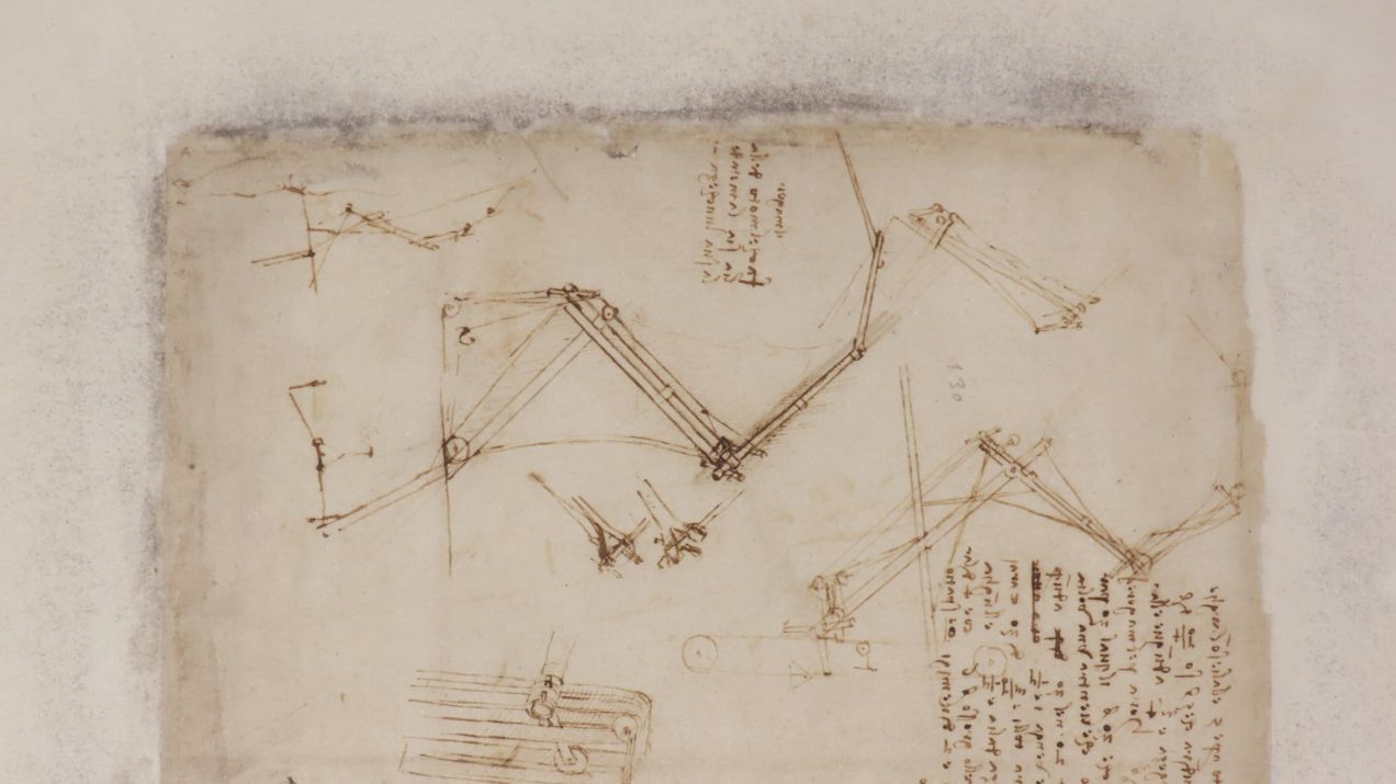 Na bezcennym manuskrypcie Leonarda da Vinci pojawiło się coś dziwnego. Okazało się, że to nanocząsteczki (fot. Codex Atlanticus, Veneranda Biblioteca Ambrosiana, Milan)