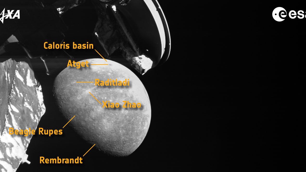Sonda BepiColombo wykonała trzeci przelot w pobliżu Merkurego. Przesłała na Ziemię zachwycające zdjęcia (fot. ESA/BepiColombo/MTM, CC BY-SA 3.0 IGO)