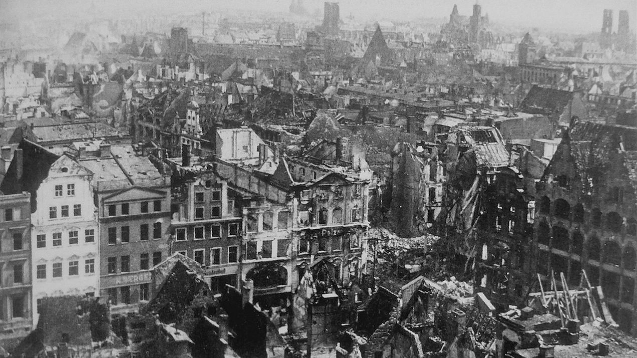 zniszczony Wrocław 1945 roku